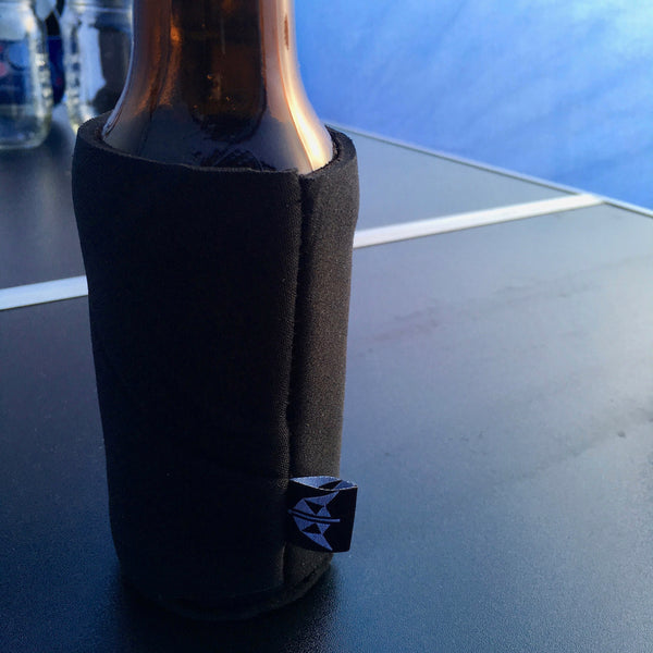 Black Neoprene Can Cozy/Kozy in a tent/whilst camping