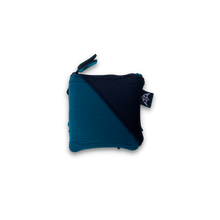 Load image into Gallery viewer, Geometric Square Coin Purse Teal &amp; Black
