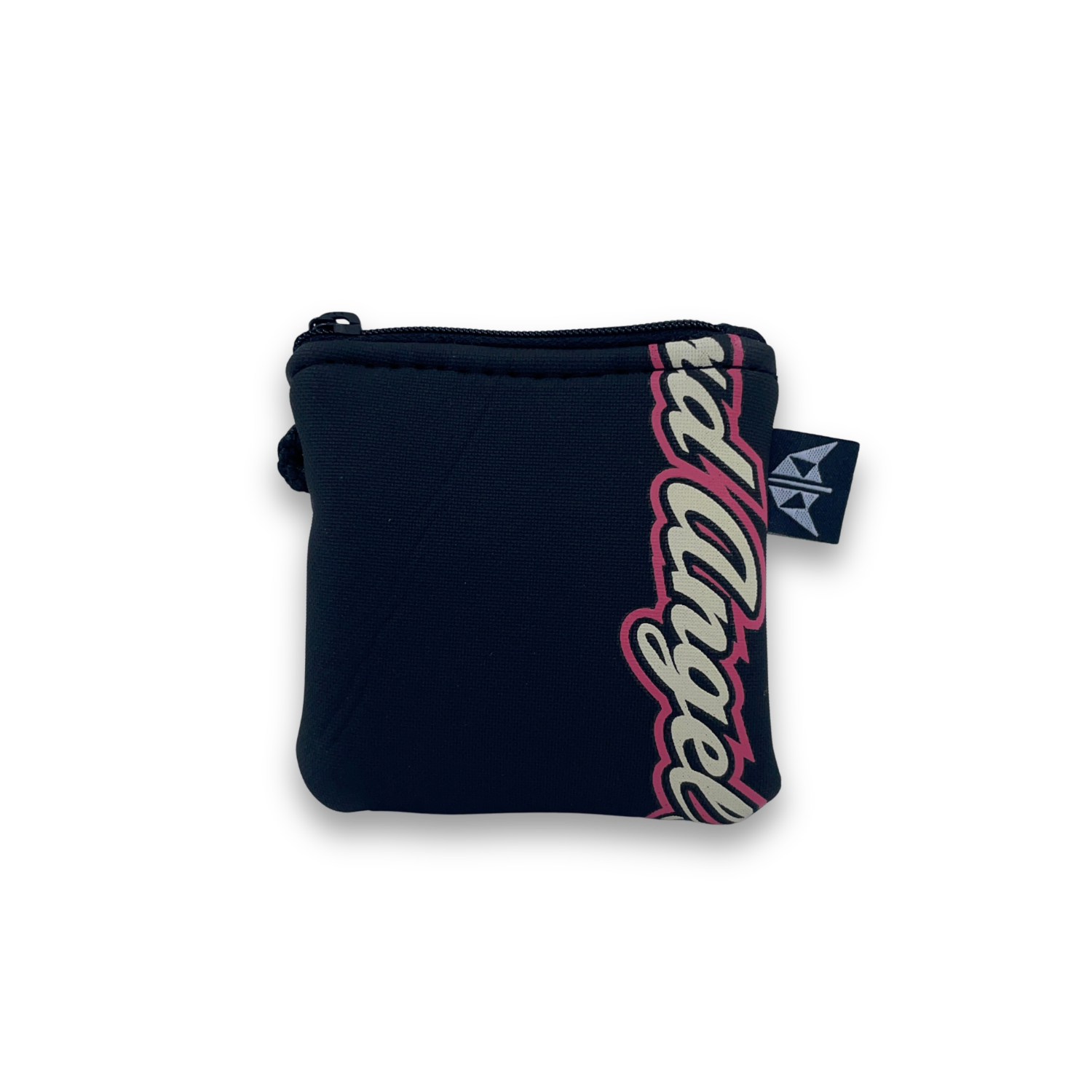 Zipped Coin Pouch in Black made from recycled wetsuits