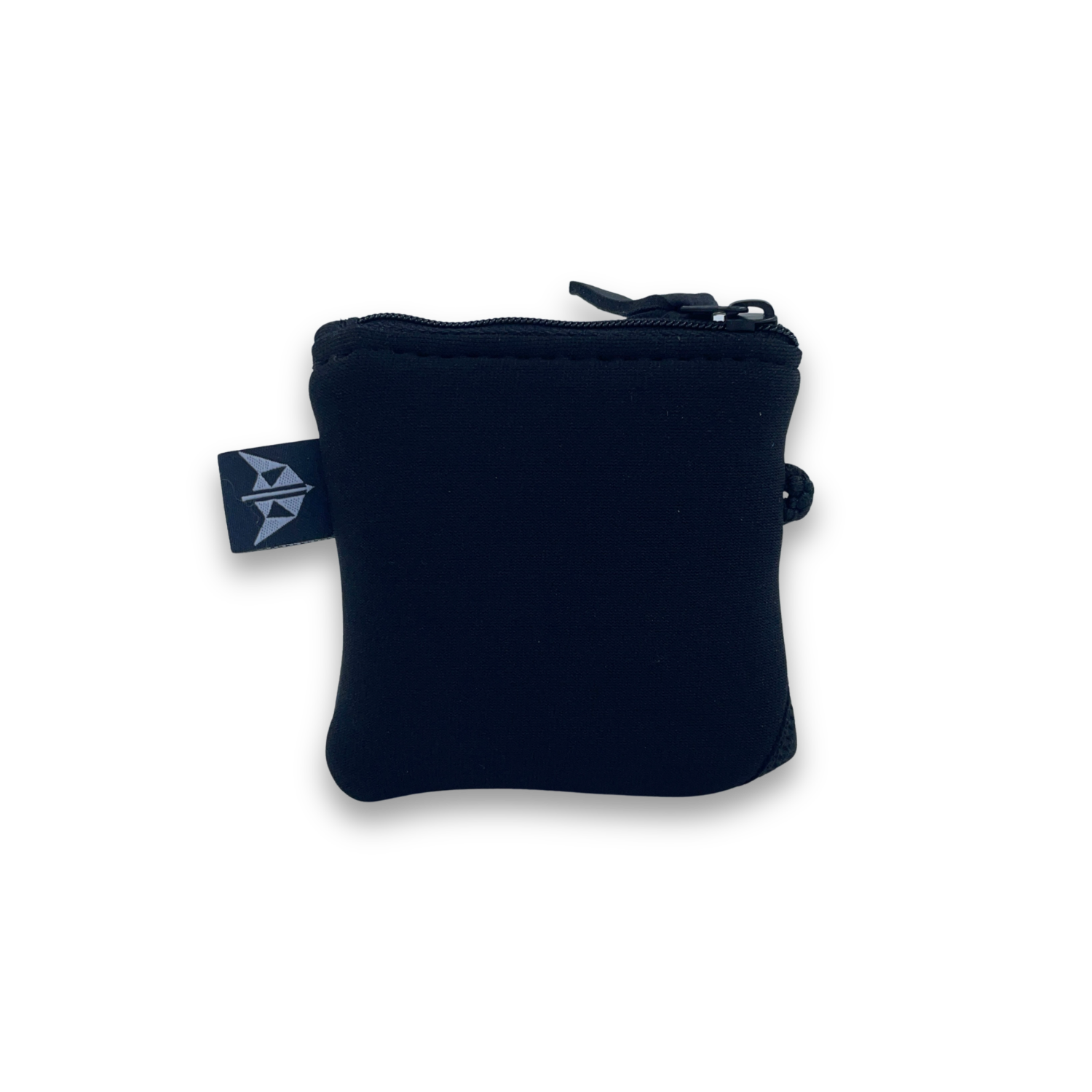 Black zippered recycled purse 