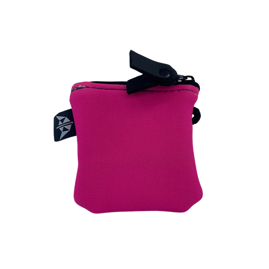 Pink pouch made from upcycled wetsuits