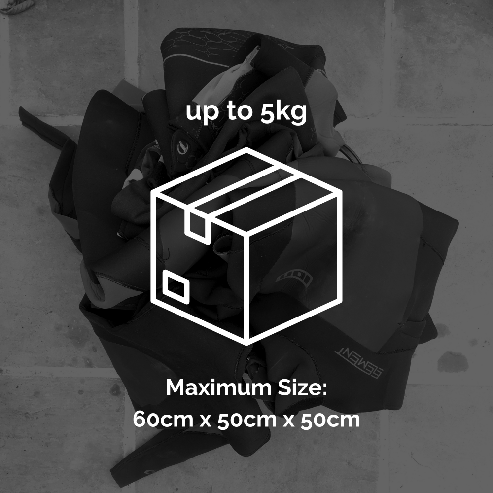 Wetsuit recycling postage label up to 5kg - 60cmx50cmx50cm