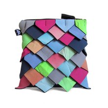 Load image into Gallery viewer, Mindful Manta mermaid style pouch with neoprene scales multicoloured
