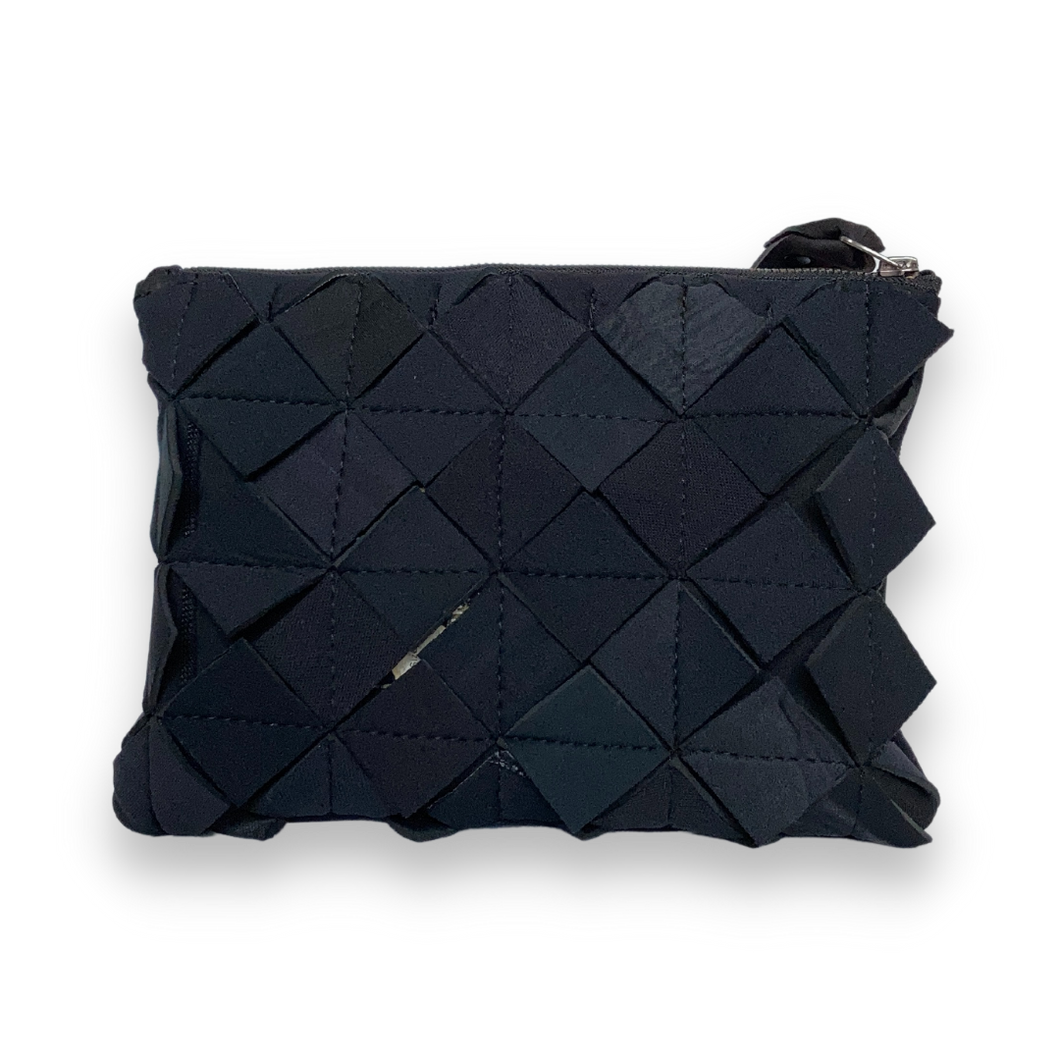 Geometric evening black clutch bag